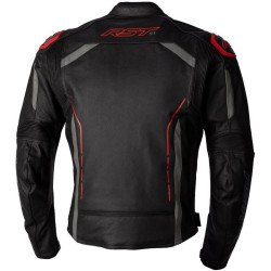 Veste RST S1 cuir - Noir-Rouge