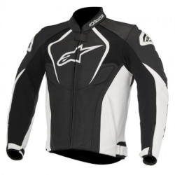 Blouson Cuir Alpinestars Jaws - Noir-Blanc