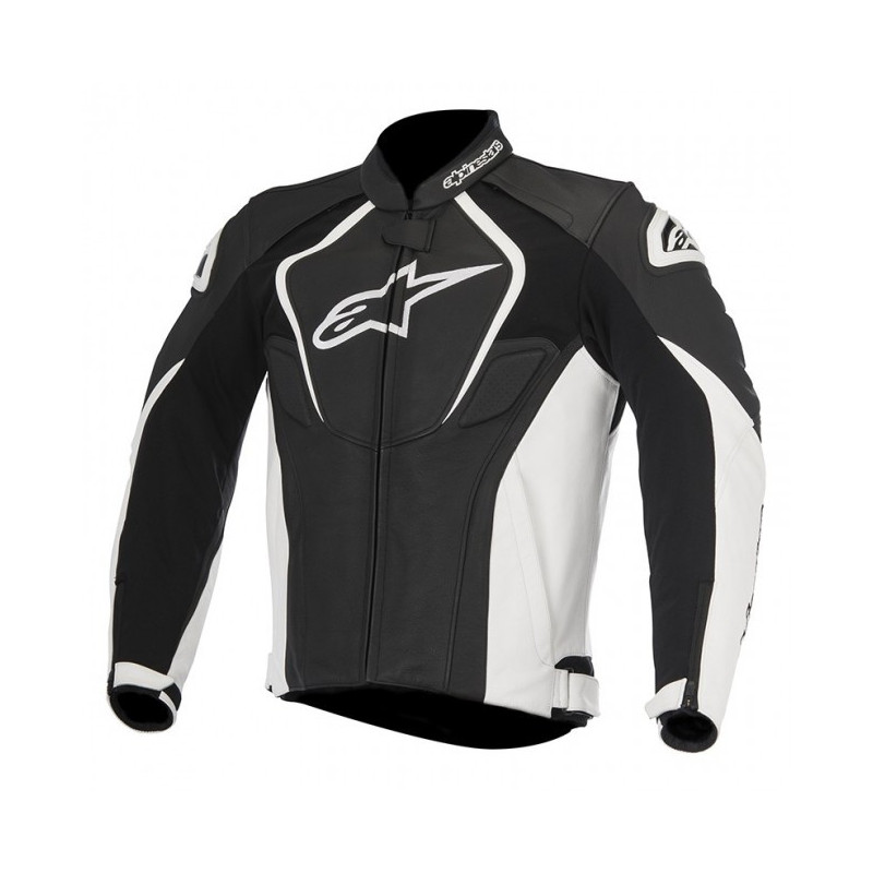 Blouson Cuir Alpinestars Jaws - Noir-Blanc