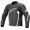 Blouson Cuir Alpinestars Faster v2 Airflow - Noir-Blanc