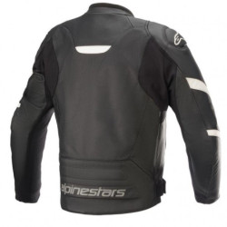 Blouson Cuir Alpinestars Faster v2 Airflow - Noir-Blanc