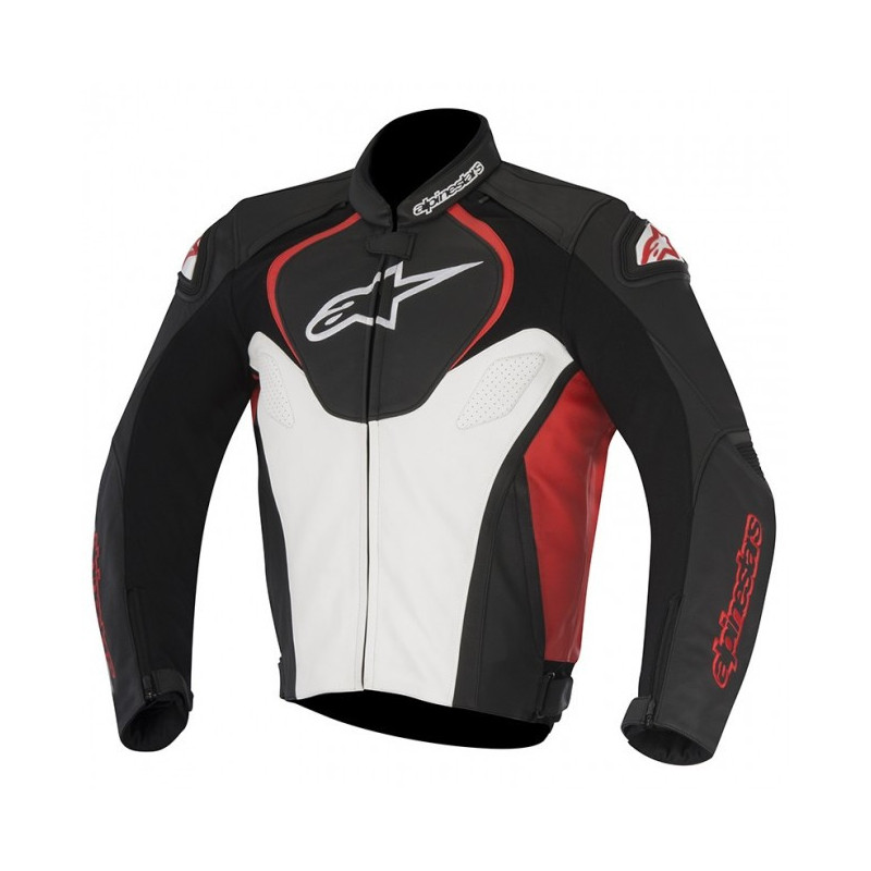 Blouson Cuir Alpinestars Jaws - Noir-Rouge