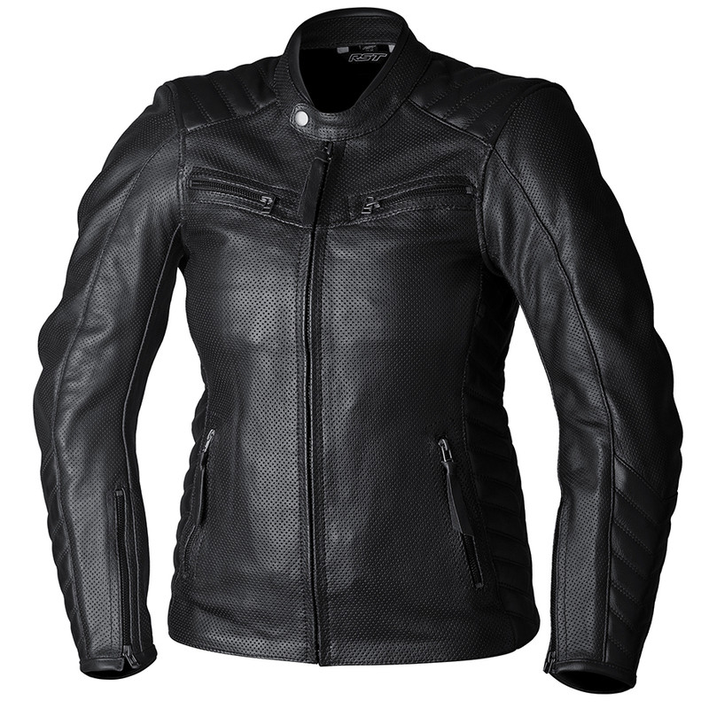 Veste cuir RST Roadster Air femme - Noir