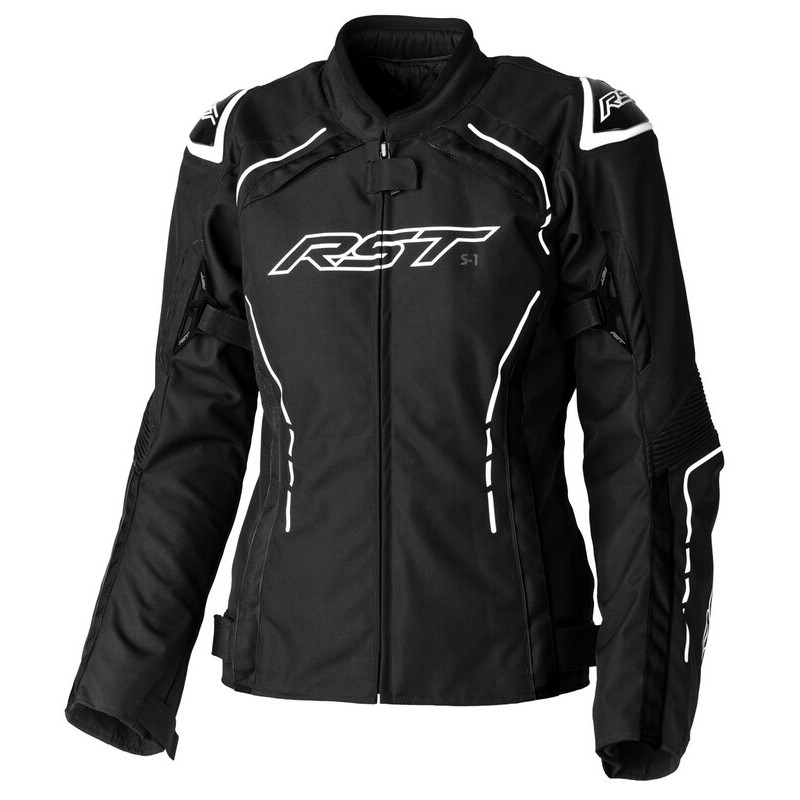 Veste RST S1 Textile femme - Noir-Blanc