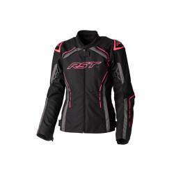 Veste RST S1 Textile femme - Noir-Rose