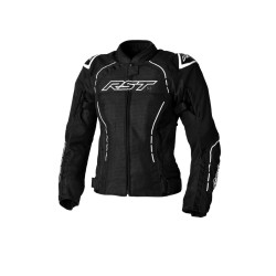 Veste RST S1 Mesh Textile femme - Noir-Blanc